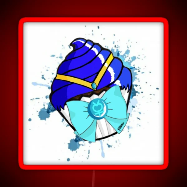Sailor Mercury Cupcake RGB Neon Sign