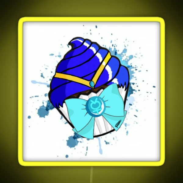 Sailor Mercury Cupcake RGB Neon Sign