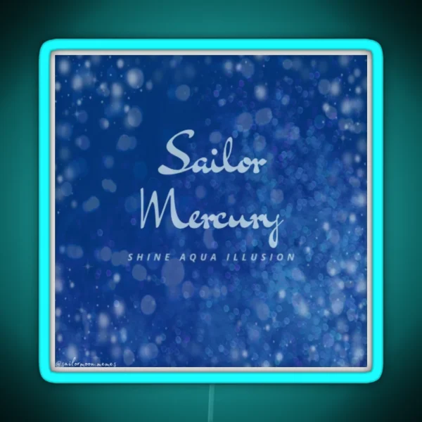 Sailor Mercury Design RGB Neon Sign