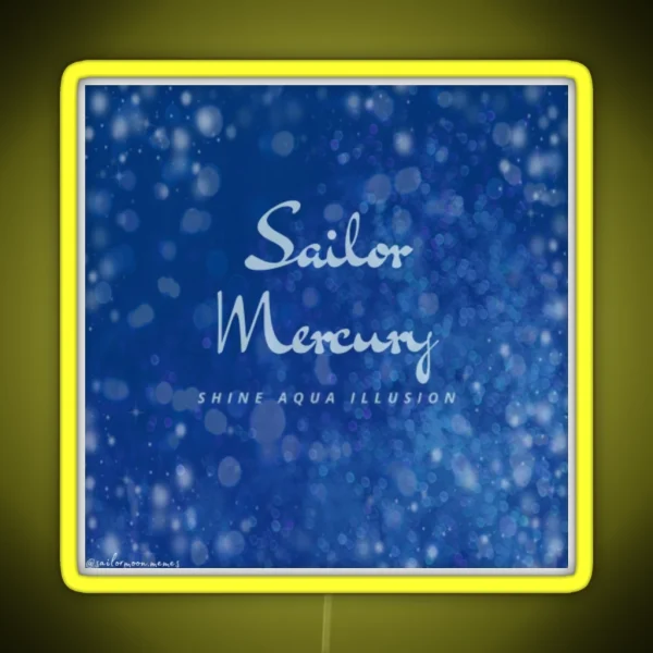 Sailor Mercury Design RGB Neon Sign
