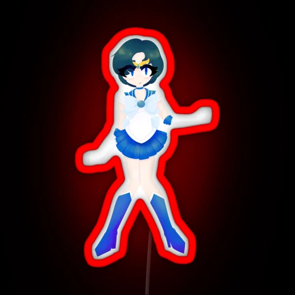 Sailor Mercury Lineless Version RGB Neon Sign