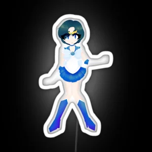 Sailor Mercury Lineless Version RGB Neon Sign