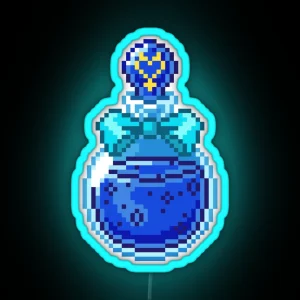 Sailor Mercury Potion Pixel Art RGB Neon Sign
