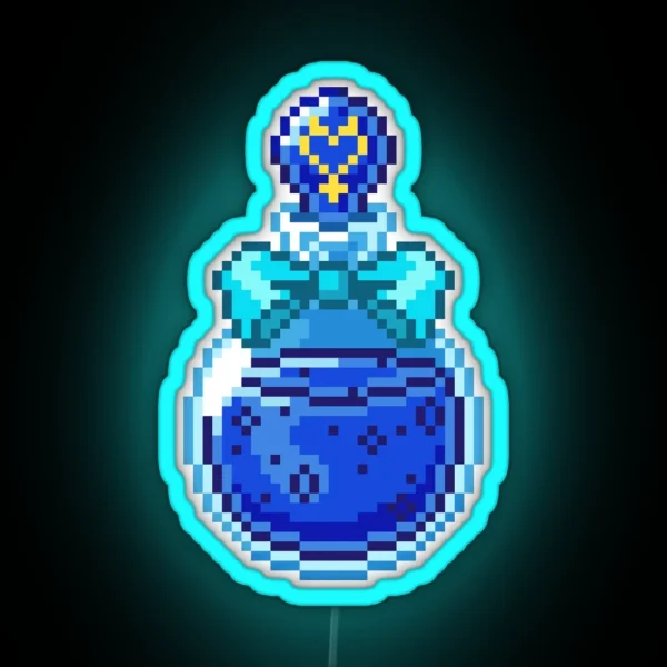 Sailor Mercury Potion Pixel Art RGB Neon Sign