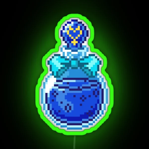 Sailor Mercury Potion Pixel Art RGB Neon Sign