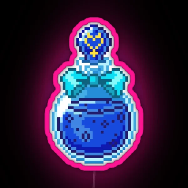 Sailor Mercury Potion Pixel Art RGB Neon Sign