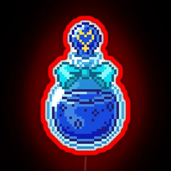 Sailor Mercury Potion Pixel Art RGB Neon Sign