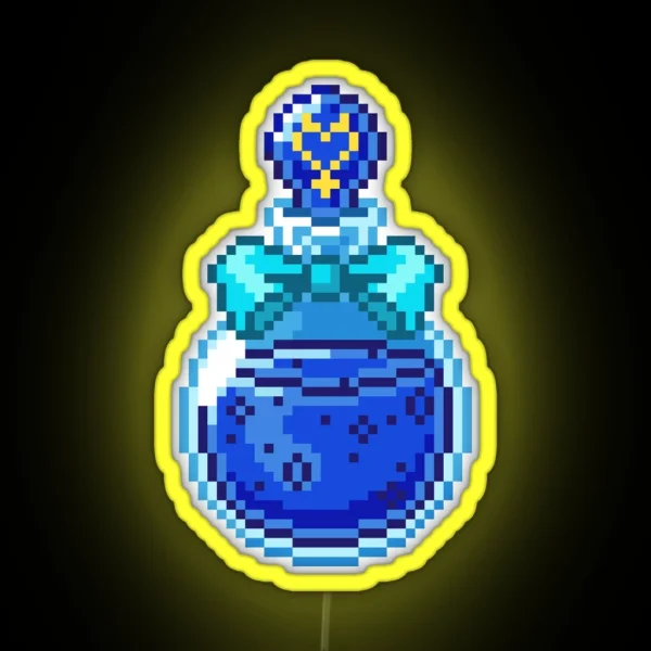 Sailor Mercury Potion Pixel Art RGB Neon Sign