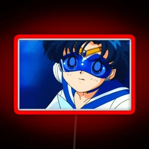 Sailor Mercury Serious Expression RGB Neon Sign