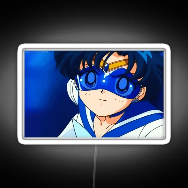 Sailor Mercury Serious Expression RGB Neon Sign