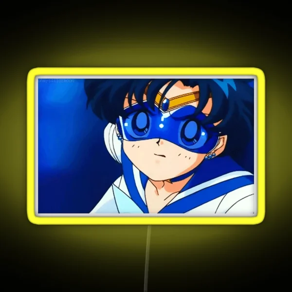 Sailor Mercury Serious Expression RGB Neon Sign