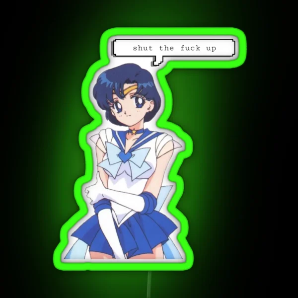 Sailor Mercury Spitting Facts RGB Neon Sign