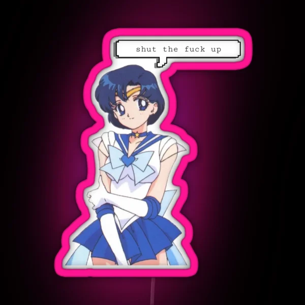 Sailor Mercury Spitting Facts RGB Neon Sign