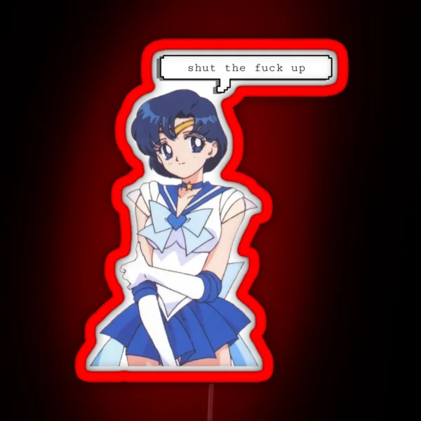 Sailor Mercury Spitting Facts RGB Neon Sign