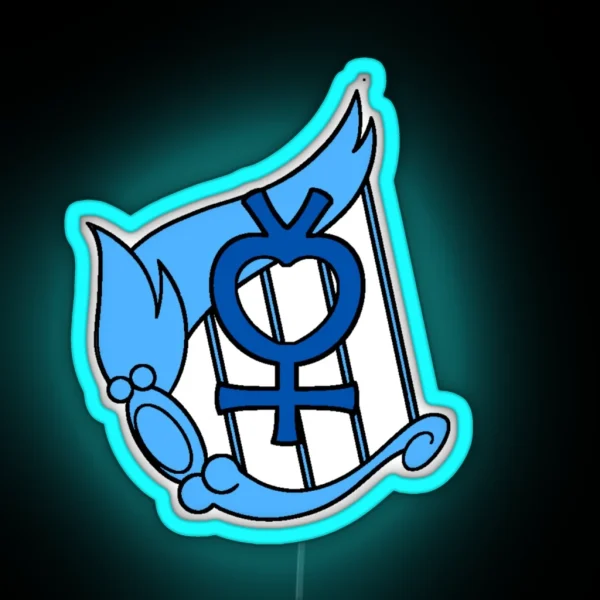 Sailor Mercury Symbol RGB Neon Sign