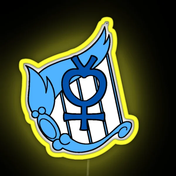 Sailor Mercury Symbol RGB Neon Sign