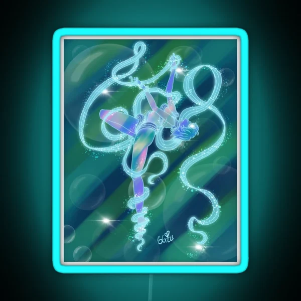 Sailor Mercury Transformation RGB Neon Sign