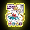 sailor moon cats neon sign rgb yellow