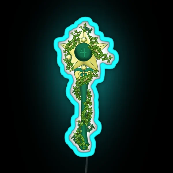 Sailor Moon Flower Stick Wand Jupiter RGB Neon Sign
