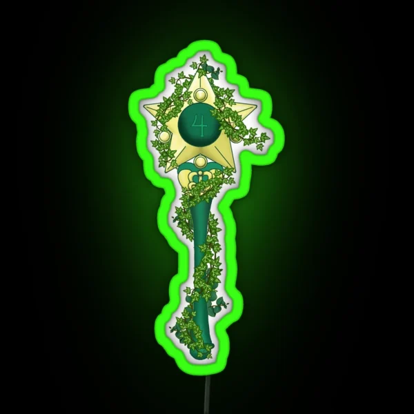 Sailor Moon Flower Stick Wand Jupiter RGB Neon Sign