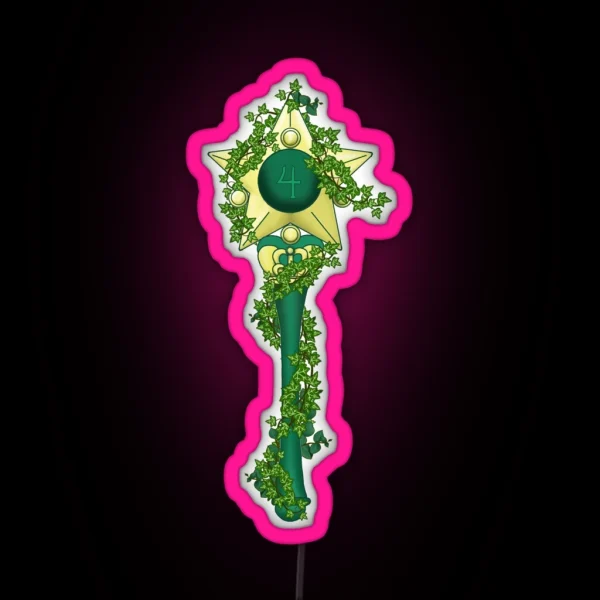 Sailor Moon Flower Stick Wand Jupiter RGB Neon Sign