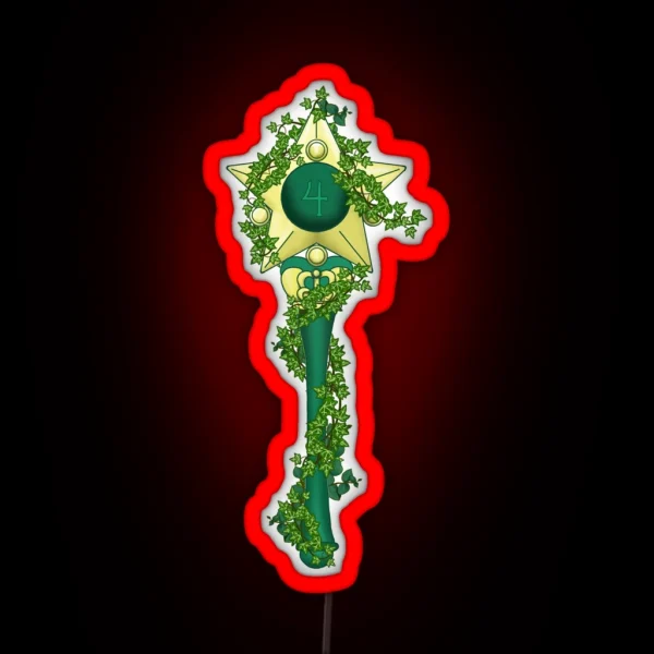 Sailor Moon Flower Stick Wand Jupiter RGB Neon Sign