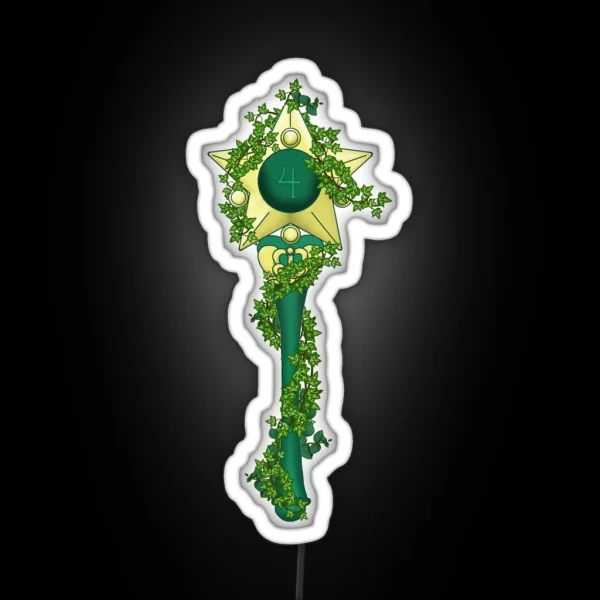 Sailor Moon Flower Stick Wand Jupiter RGB Neon Sign