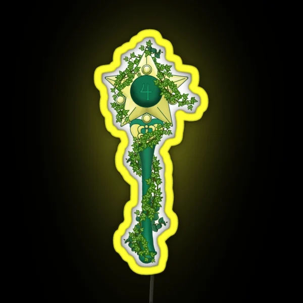 Sailor Moon Flower Stick Wand Jupiter RGB Neon Sign