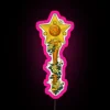sailor moon flower stick wand venus rgb neon pink