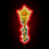 Sailor Moon flower stick wand Venus RGB neon sign.