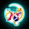 sailor moon rgb neon sign vibrant and colorful anime artwork.