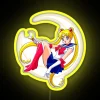 sailor moon neon rgb sign yellow