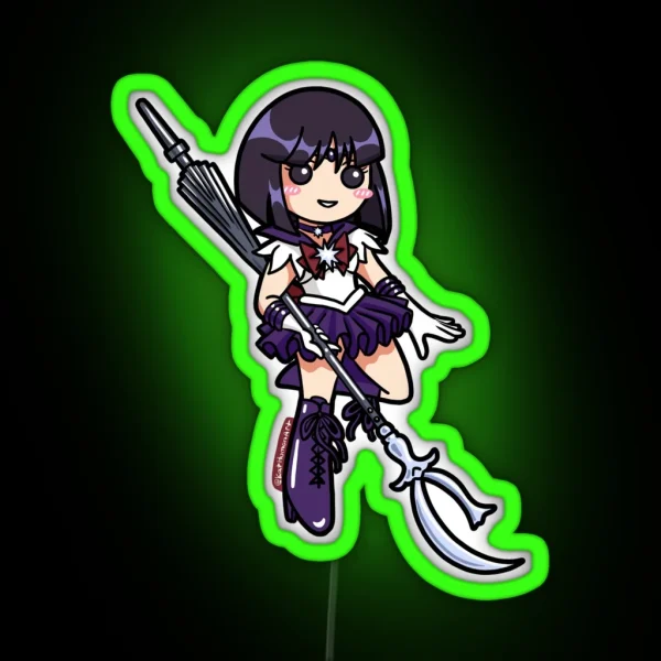 Sailor Saturn Chibi RGB Neon Sign