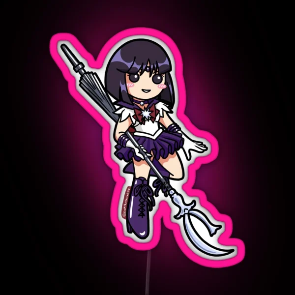 Sailor Saturn Chibi RGB Neon Sign