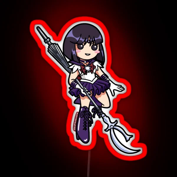 Sailor Saturn Chibi RGB Neon Sign