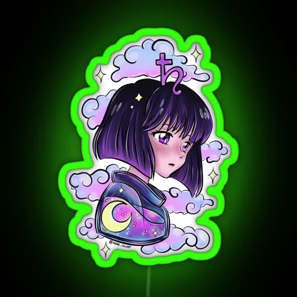 SAILOR SATURN HOTARU TOMOE RGB Neon Sign