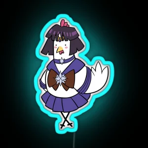 Sailor Saturn Huhn RGB Neon Sign