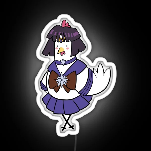 Sailor Saturn Huhn RGB Neon Sign