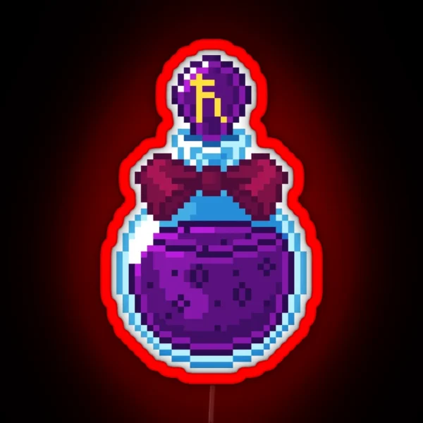Sailor Saturn Potion Pixel Art RGB Neon Sign