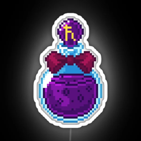 Sailor Saturn Potion Pixel Art RGB Neon Sign