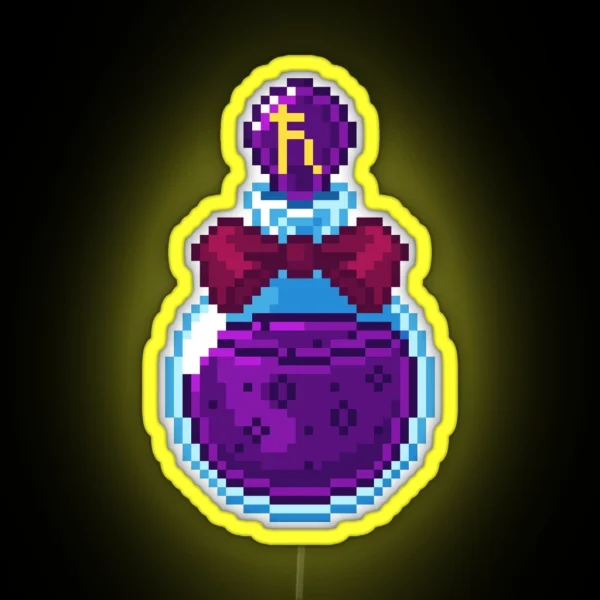 Sailor Saturn Potion Pixel Art RGB Neon Sign