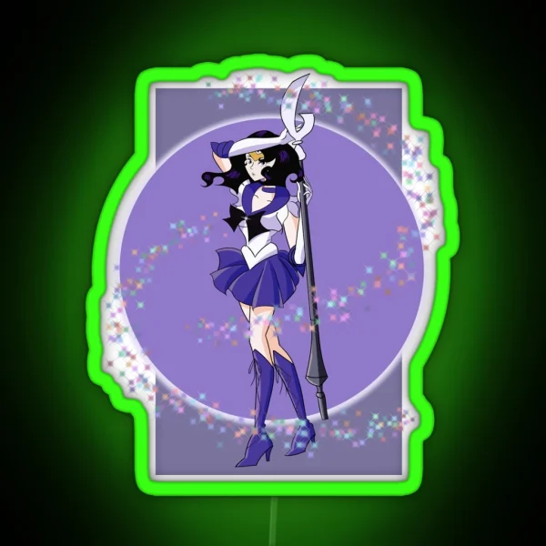 Sailor Saturn Print RGB Neon Sign