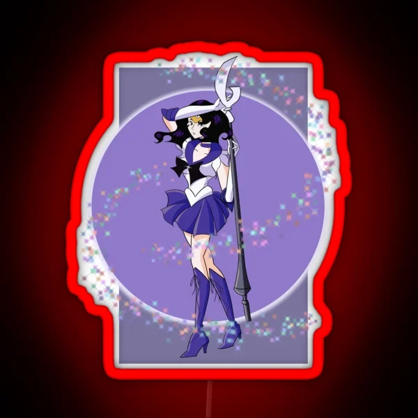 Sailor Saturn Print RGB Neon Sign