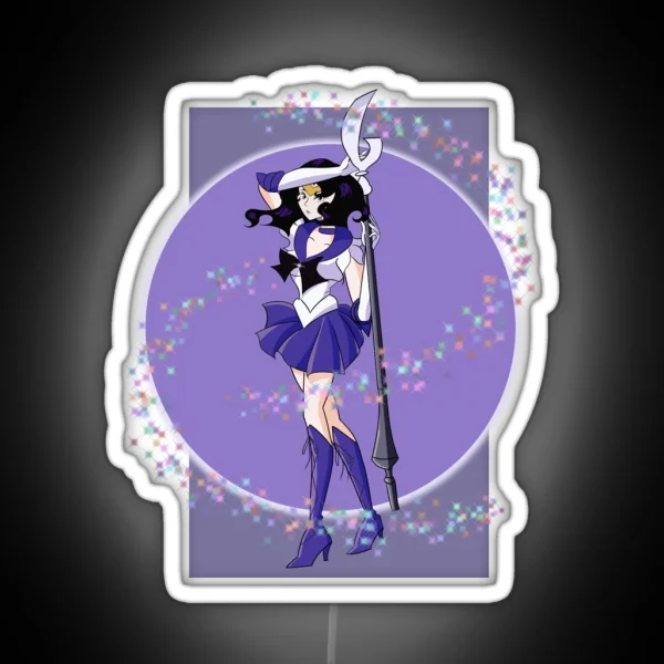 Sailor Saturn Print RGB Neon Sign