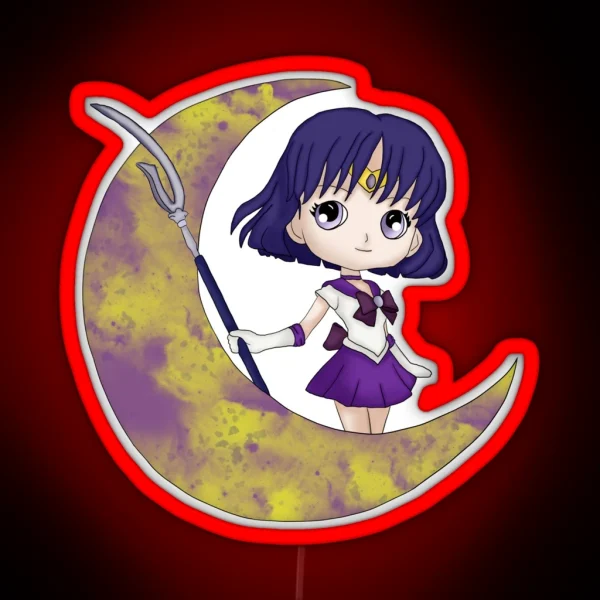 Sailor Saturn RGB Neon Sign