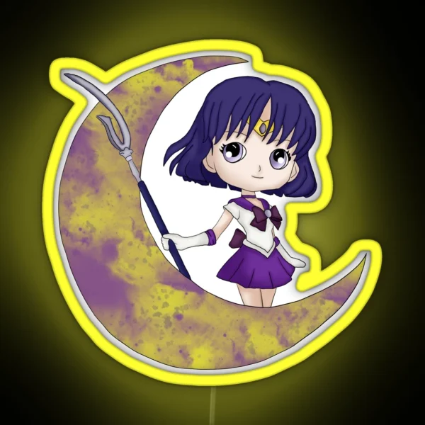 Sailor Saturn RGB Neon Sign