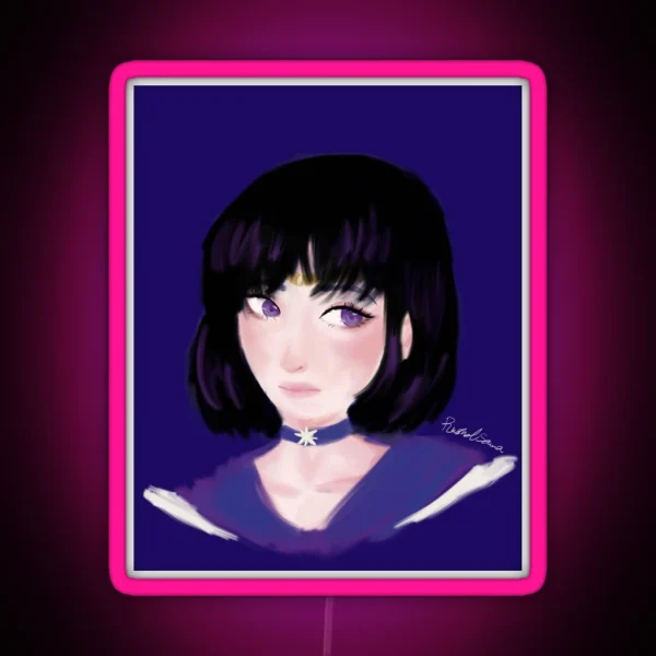 Sailor Saturn RGB Neon Sign