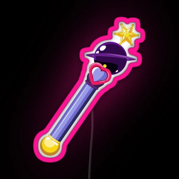 Sailor Saturn Scepter RGB Neon Sign