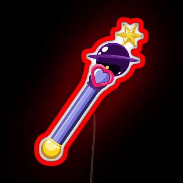 Sailor Saturn Scepter RGB Neon Sign