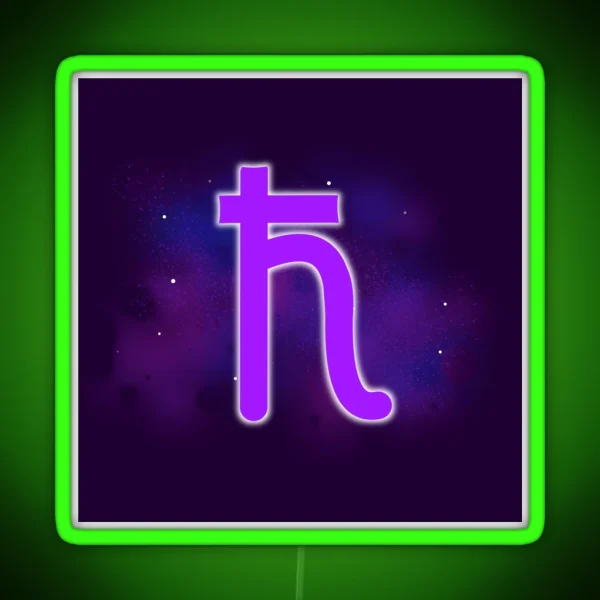 Sailor Saturn Symbol RGB Neon Sign